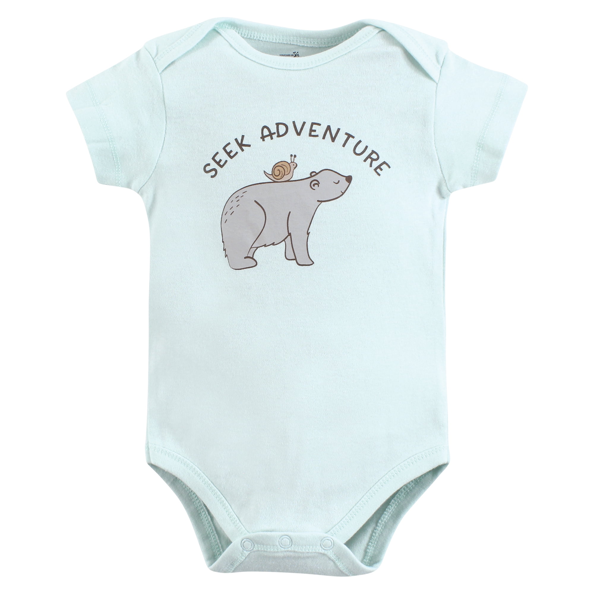 Touched by Nature Unisex Baby Organic Cotton Bodysuits, Dreamy Woodland, 18-24 Months
