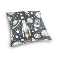thumbnail image 3 of Universe Outer Space Rocket Throw Pillow Covers Couch Pillowcases Decor for Bed Sofa 18" x 18", 3 of 7