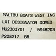 thumbnail image 2 of Malibu Boat Raised Decal 5946203 | LXI 2006 Silver Black 4 1/4 Inch, 2 of 2