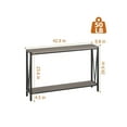 thumbnail image 3 of Dragonpad 2-Tier Narrow Console Sofa Table With Storage Shelf, Wood Entryway Table, V Side Design, 50 Lbs Load Capacity, Metal Frame Multipurpose Accent Tablefor Living Room Bedroom Couch Hallway, 3 of 11