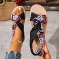 thumbnail image 5 of HOWPAY Womens Sandals Non- Open Toe Casual Flat Sandals on Lightweight Summer Outdoor Beach Adjustable Strap Slingback Shoes Black 36, 5 of 9