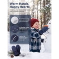 thumbnail image 4 of Deago Kids Winter Gloves - Snow & Ski Waterproof Thermal Insulated Gloves for Boys Girls Toddler Children for Cold Weather (Navy), 4 of 8