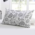 thumbnail image 5 of Vintage Farmhouse Paisley Plant Leaf King Size Pillow Cover, Pillowcase Protectors with Zipper, Breathable Decorative Throw Pillow Case Cover, Pillow Shams for Couch Sofa 20x36Inch, 5 of 7