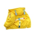 thumbnail image 3 of Dezsed Kids Rain Jacket Toddler Lightweight Breathable Hooded Raincoats Windbreaker Jacket Outwear Coat for Girls Boys Yellow 6-7 Years, 3 of 3