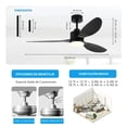 thumbnail image 2 of Ventilador de Techo Moderno de 3 Aspas con Luz LED ajustable 52”, 2 of 9