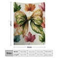 thumbnail image 3 of FCXZI Lightweight Flannel Blanket Leaves Bow Reversible Soft Warm 60*80in, 3 of 7