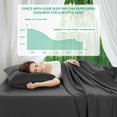 thumbnail image 4 of 100% Viscose Derived from Bamboo_Sheets King Size, Ultra Breathable & Cooling Bed Sheets for Hot Sleepers, Hotel Luxury Silky Bedding Sheets, 16" Deep Pocket - 4PC (Black,King), 4 of 18