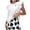 C-Black287, variant on Pajamas For Women Set Ruffle Sleeveless Shorts Set Valentine's Day Heart Printed Soft Sleepwear 2 Piece Set Relaxed Fit Home Clothes