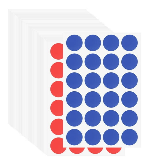 Uxcell Colored Dot Stickers, Color Coding Labels Blank Circle Adhesive Round Price Stickers 2 Colors 3/4"