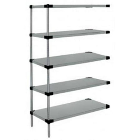 Quantum Storage AD54-2460SG-5 5-Shelf Galvanized Steel Solid Shelving Add-On Unit - 24 x 60 x 54 in.