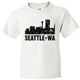 thumbnail image 3 of Inktastic Seattle Skyline Grunge Youth T-Shirt, 3 of 5