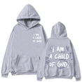 thumbnail image 2 of I Am A Child Of God Hoodie Y2K Cute Graphic Christian Hoodies with Pockets Hooded Sweatshirt Hoodie Women Pullover, 2 of 5