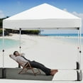 thumbnail image 1 of Edtara Abri Extérieur Escamotable 10x10, Tente Instantanée Robuste avec Sac à Roulettes, 4 Sacs de Sable, 4 Cordes, 8 Piquets, Idéale pour le Camping, les Événements à la Plage et les Fêtes, 1 of 7