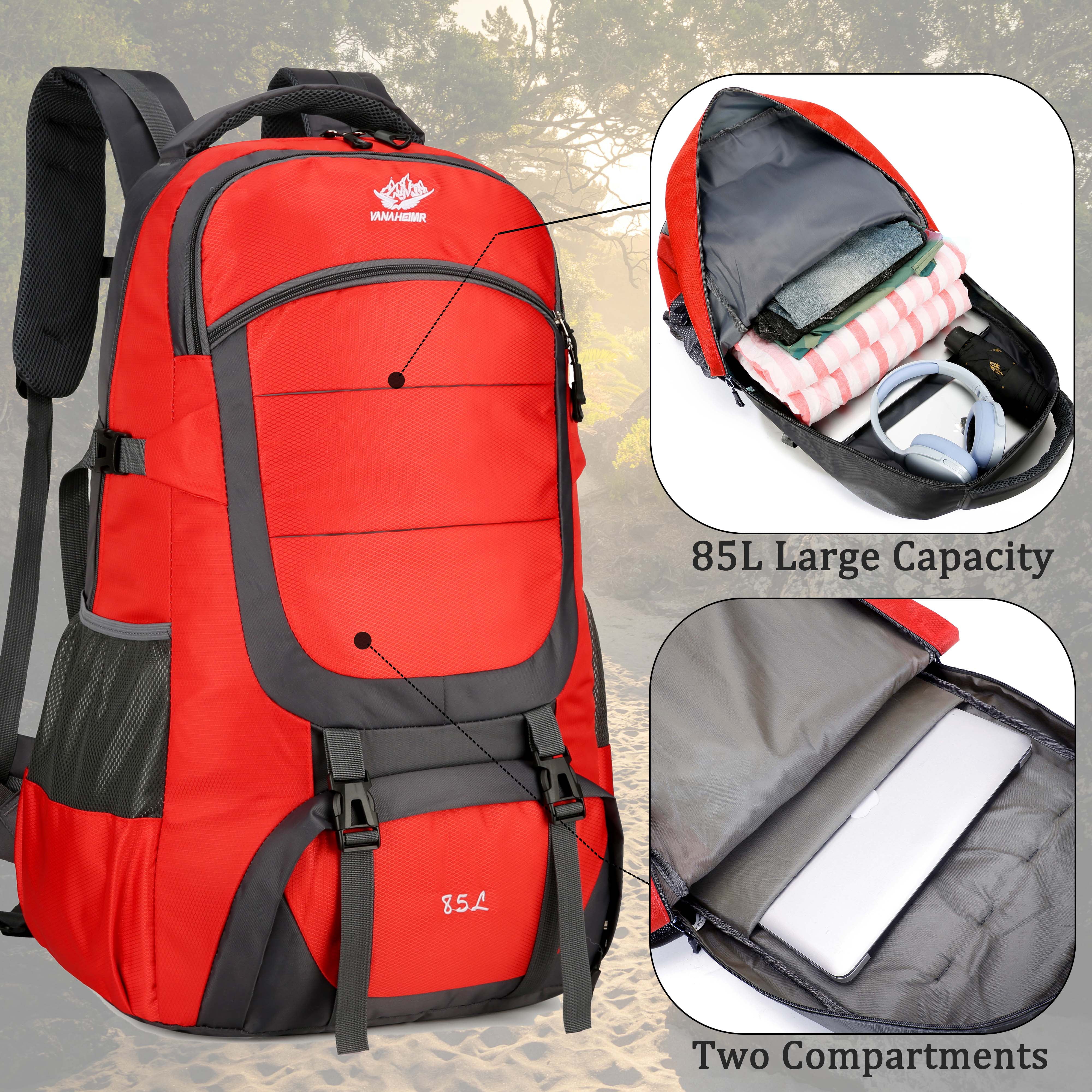 85L Hiking Camping Backpack,Hunting Climbing Backpack for Outdoor,Backpack Water Resistant,Tactical Backpack for Men Women