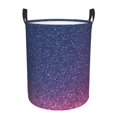 thumbnail image 1 of Fotbe Violet Glitter Cesto de Ropa con Asas, Cesto Impermeable de Gran Capacidad, Bolsa de Lavado para Dormitorio, Cesto de Ropa con Ruedas y Asas-Small, 1 of 6