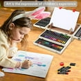 thumbnail image 3 of 137 PCS Art Supplies, Wooden Art Set Crafts Kit with Drawing Easel, Colored Pencils, Watercolor Cakes, Creative Gift for Kids, 3 of 8
