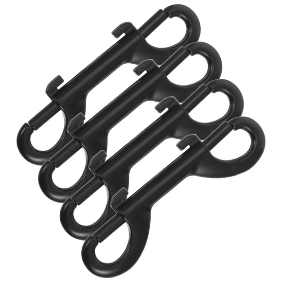 Nestingho 4Pcs Black Double Ended Bolt Snap Hooks for Quick Connection of Straps