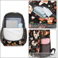 thumbnail image 4 of Rooster and Floral Black Pattern 17" School Backpacks for Teens,Waterproof Oxford Fabric,S-Shape Padded Straps for School,Travel,Hiking,Camping, 4 of 6