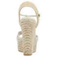 thumbnail image 4 of Journee Womens Yara Buckle Espadrille Wedge Sandals, 4 of 10