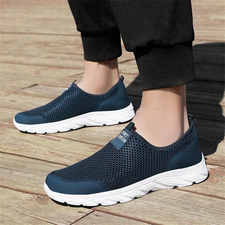 PEASKJP Mens Shoes 2023 Men's Breathable Non Slip Soft Bottom Sneaker Men  Fashion Sneakers Black 11