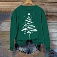 thumbnail image 2 of COM1950s Chandails en Molleton de Noël pour Femmes, Sweat à Capuche Imprimé de Noël pour Femmes, Col Rond Manches Longues, Hauts de Noël pour Femmes, Sweat à Capuche Femmes, Longs Chandails en Molleton pour Femmes, 2 of 5