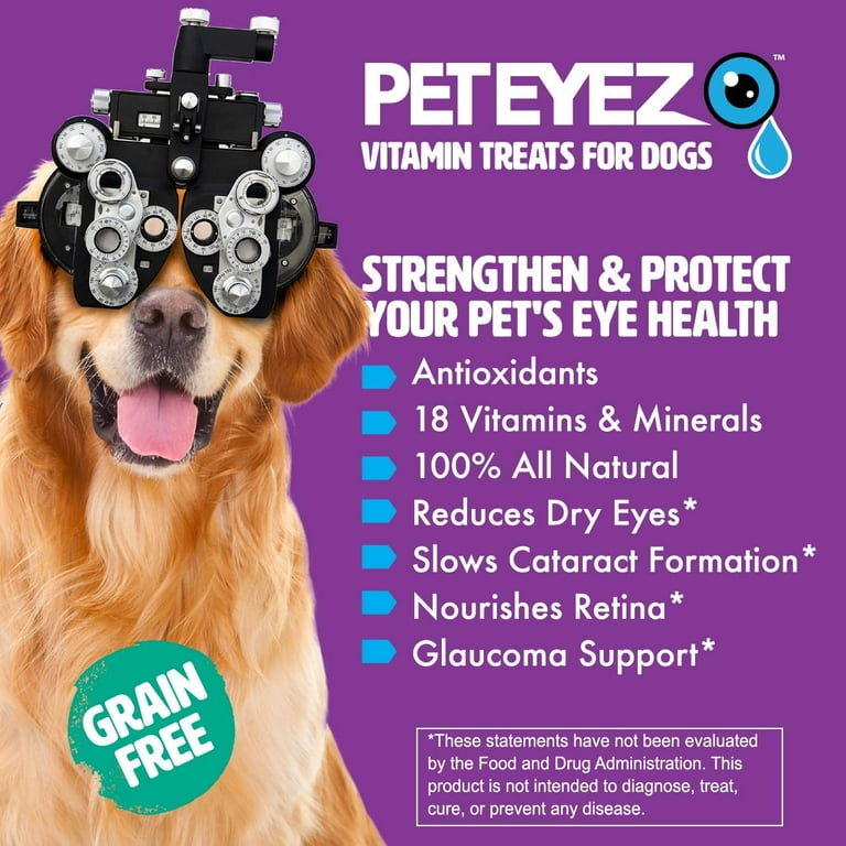 Pet Eyez Dog Eye Tear Stain Remover for Dogs Eye Vitamin Treats