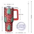 thumbnail image 2 of Christmas Bells 40oz Stainless Steel Tumbler with Handle and Straw, Holiday Leak Proof Insulated Coffee Mug, Winter Gift Travel Cup, 2 of 4