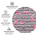 thumbnail image 3 of Lsque Flamingos Pattern 4" Drink Coasters Set of 4, PVC Leather Absorbent Coasters, Table Coaster Set Decorative Coffee Cup Coasters Housewarming Gift -Round Shape, 3 of 6