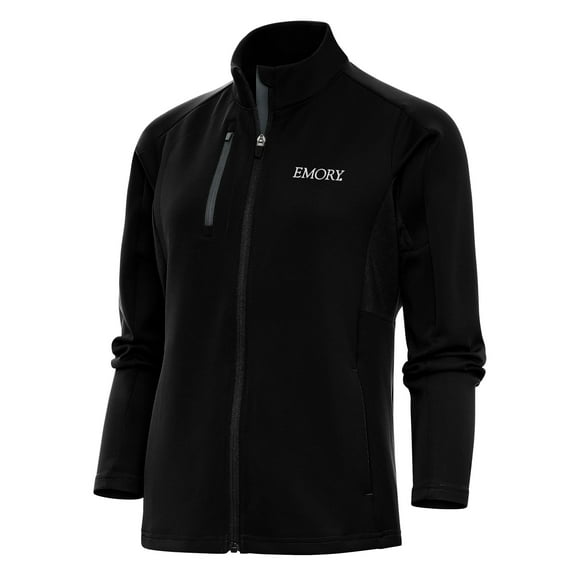 Women's Antigua Black Emory Eagles Generation Full-Zip Jacket