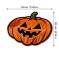 thumbnail image 3 of Shaped Giant Pumpkin Throw Blanket, Creative Orange Soft Flannel Fleece Novelty Decor, Cute Halloween Holiday Home Blanket for Couch Sofa Bed, 60x60in, 3 of 8