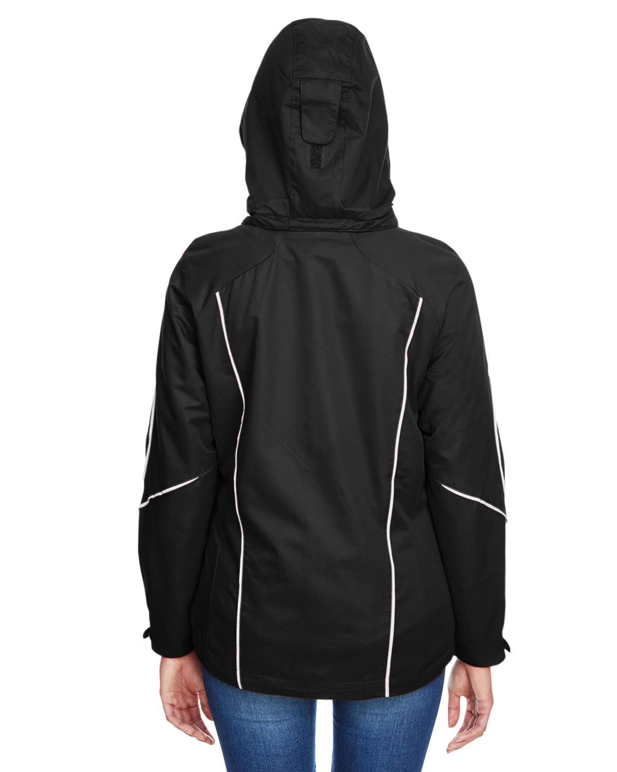 Ladies' Angle 3-in-1 Jacket with Bonded Fleece Liner - BLACK - L - image 2 of 3