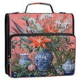 thumbnail image 5 of FORMRS Zipper Binder with Shoulder Strap 2-inch Ring 500 Sheet Capacity File Bag, Orange Vibrant Flowers, 5 of 5