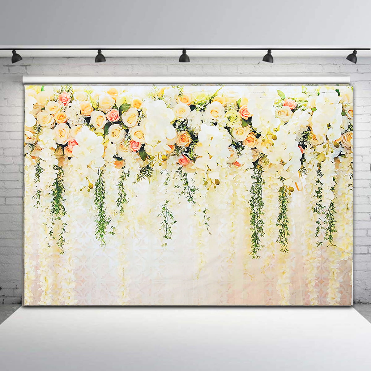 HUAYI Valentines Day Photo Backdrops for Pictures Rose Flower Wall Portraits Photoshoot Background Studio Props Baby Shower Banner 8x6ft xt-7204 