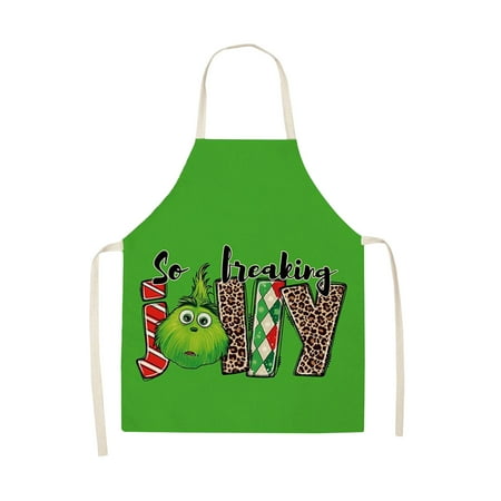 

Don t Miss Out! Christmas Decorations Indoor Grinch Ornaments Christmas Apron Cotton And Linen Merry Xmas Apron Christmas Aprons For Christmas Party Aldult