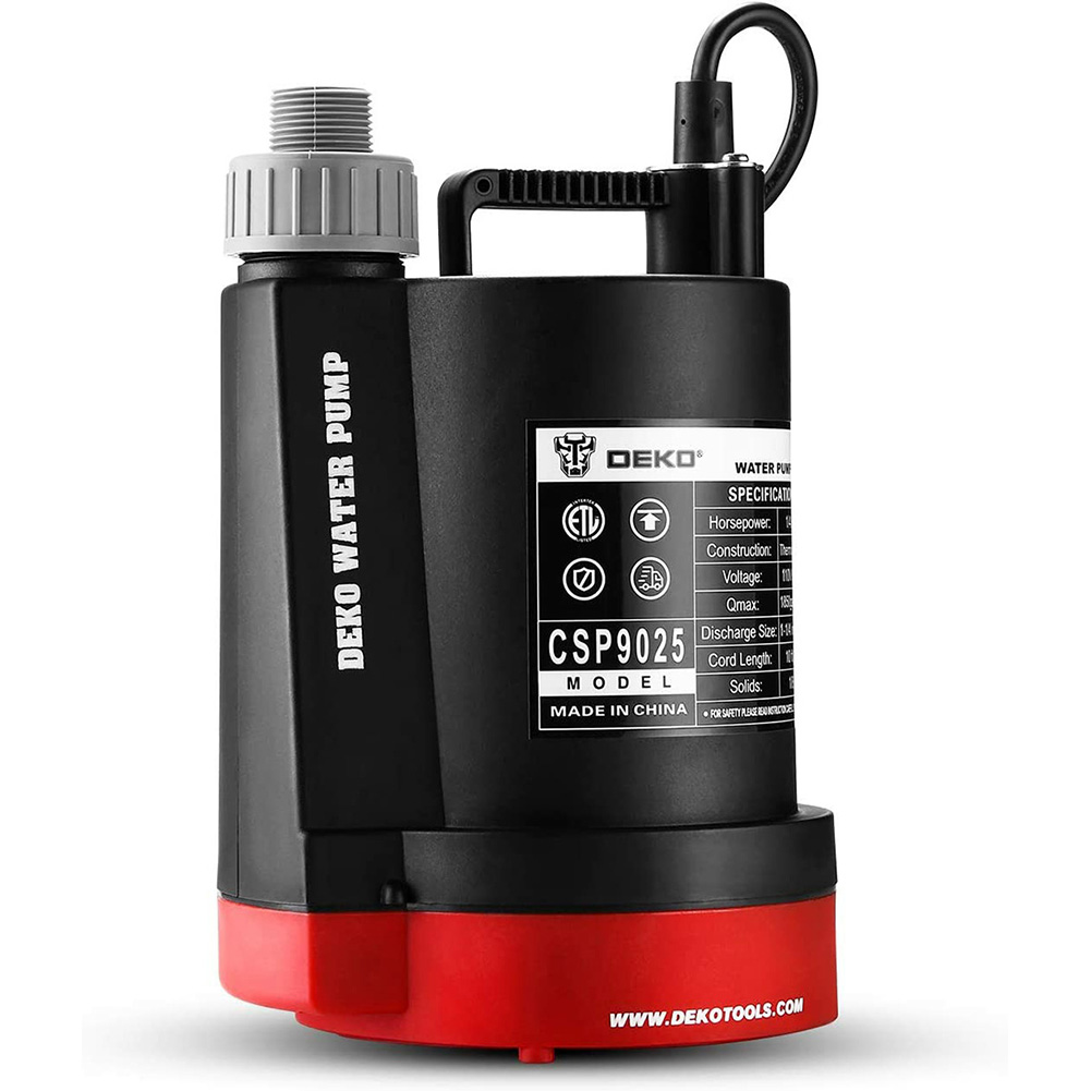 Submersible Water Pump 1/4 Hp 1850Gph Thermoplastic Utility Pump