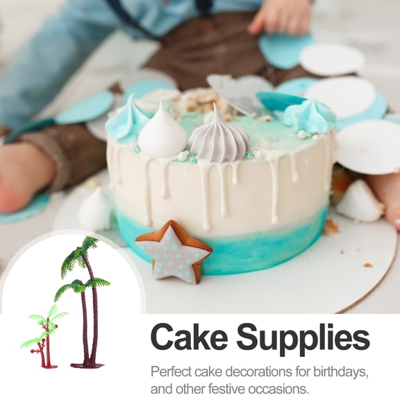 LOLIPPYY 20 Pcs Hawaiian Cake Toppers Set Plastic Decorations for Birthday Cakes and Cheese Platters