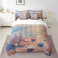 thumbnail image 2 of YST Watercolor Beach Bedding Set, 7-Piece, Tropical Summer Theme, Twin Size, 2 of 6