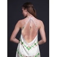 thumbnail image 3 of Bimba Robe Teinture sur Nœuds Décontractée Longue Dos Nu à Col Licou pour Femme Robe de Plage Imprimée - Petit, 3 of 6