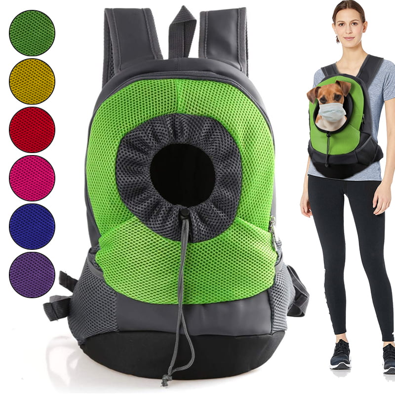 Red M FORLEXI Cat Carrier Front Dog Backpack Airline Approved Outdoor Travel Backpack with Breathable Head Out Design for Small Medium Dogs Puppy Kitten Bunny Rabbits