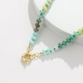 thumbnail image 6 of Beaded Gemstone Necklace for Women, Colorful Boho Bead Choker Natural Stone Surfer Beach Necklaces Gold Plated Summer Handmade Jewelry, 6 of 6