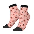 thumbnail image 3 of Salouo Smiling Pink Pumpkins Pattern Unisex Middle Tube Socks,Middle-Finger Knee High Socks Over The Calf Tube Stocking Crew Stockings for Women and Men Tube Socks, 3 of 8