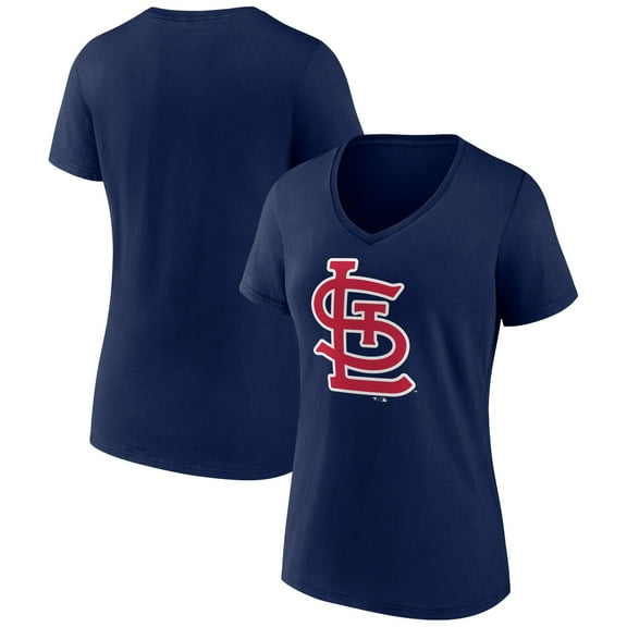 Women's Navy St. Louis Cardinals Secondary Color Primary Logo T-Shirt