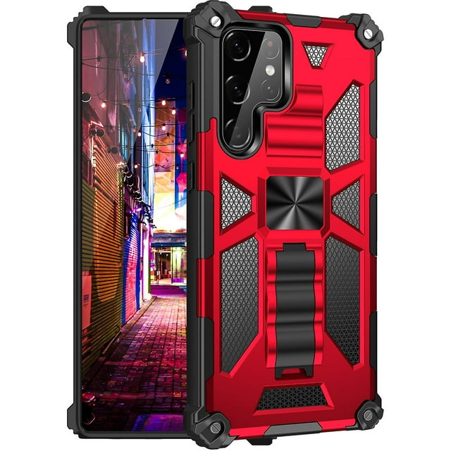 Heavy Duty Armor Military Grade Case Compatible Samsung Galaxy S23 Ultra/s23 Plus/s23 With Car Magnetic Ring Kickstand