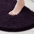 thumbnail image 2 of suxuMhao Chenille Bathroom Mat, Bath Rugs for Bathroom Washable, 23.62×15.75 In Semicircle Shower Rugs, Thick Bath Rugs with TPR Backing, Absorbent Rug for Bathroom Floor, Dark Purple, 1 Piece, 2 of 5