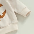 thumbnail image 5 of Toddler Baby Boy Girl Halloween Outfit Pumpkin Sweatshirt Crewneck Pullover Sweater Long Sleeve Shirt Tops Fall Clothes, 5 of 8