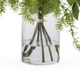 thumbnail image 3 of K&K Interiors 20.5" Real Touch Diamond White Rose Flower Arrangement in Faux Water Glass Vase for Mother's Day, 3 of 5