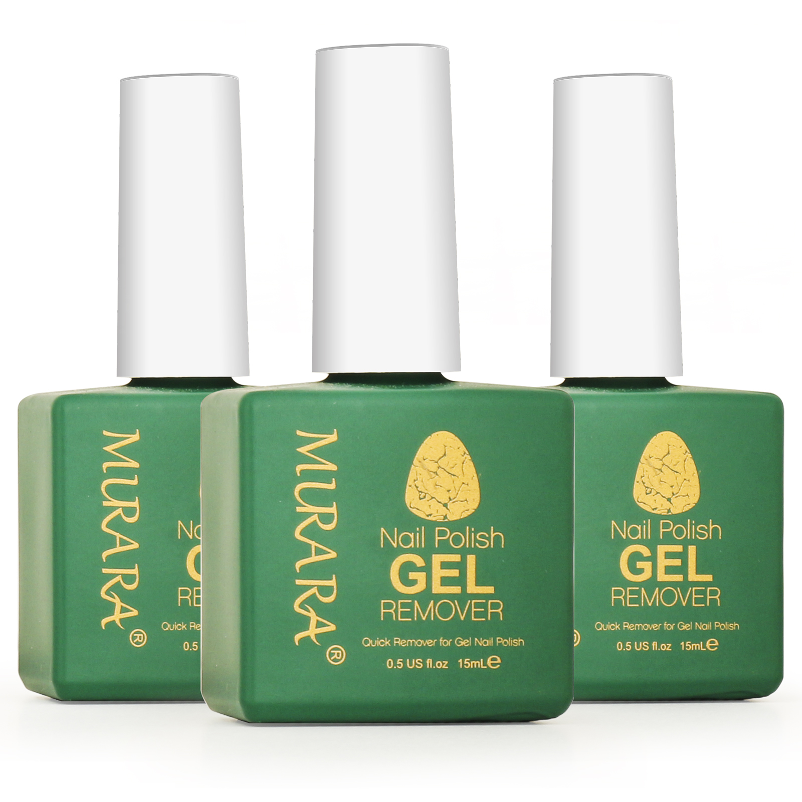 Murara Soak Off Nail Polish Remover 3Piece Set, Professional Gel