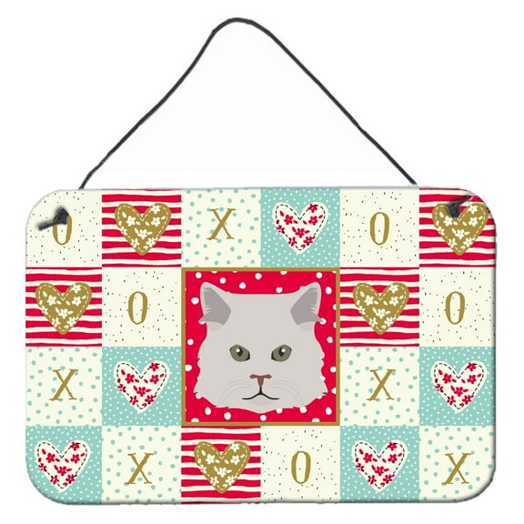 Carolines Treasures CK5147DS812 Persian Traditional Cat Love Wall or Door Hanging Prints 8x12 multicolor