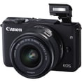 thumbnail image 3 of Canon EOS M10 Mirrorless Digital Camera with 15-45mm Lens (Black) (0584C011) + 64GB Memory Card + Card Reader + Case + Flex Tripod + Hand Strap + Cap Keeper + Memory Wallet + Cleaning Kit Canon 0584C011_EDI_1, 3 of 7