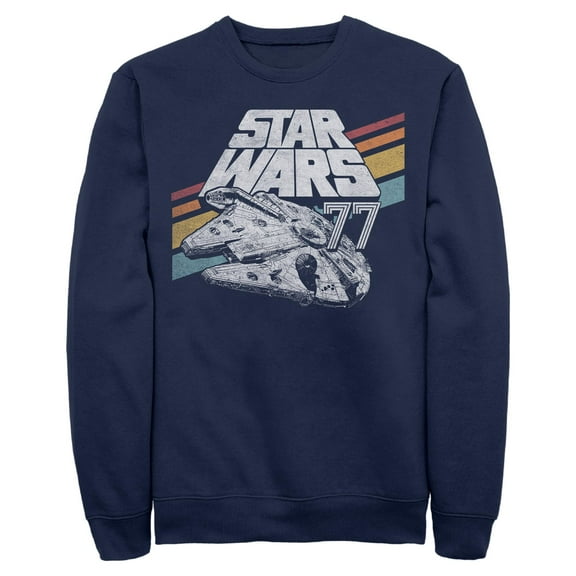Mens Star Wars Retro 77 Millennium Falcon Stripes Sweatshirt